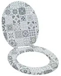 vidaXL Soft-Close Toilettensitz Grau 44 x 38 cm MDF-Platte