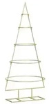 vidaXL Metall Weihnachtsbaum Gold 125 cm Pulverbeschichteter Stahl