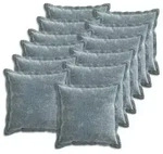 vidaXL Kissenbezug 12 pcs HOUTEN Himmelblau 40 x 40 cm Chenille-Stoff