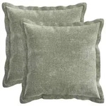 vidaXL Kissenbezug 2 pcs HOUTEN Gr&uuml;n 45 x 45 cm Chenille-Stoff