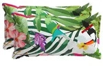 vidaXL Kissenbezug 2 stk. HOUTEN Schwarz 40 x 80 cm Polyester