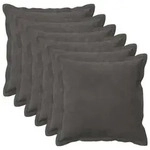 vidaXL Kissenbezug 6 pcs HOUTEN Dunkelgrau 45 x 45 cm Samt