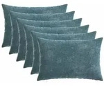 vidaXL Kissenbezug 6 pcs HEERLEN Blau 30 x 50 cm Chenille-Stoff