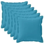 vidaXL Kissenbezug 6 stk. HOUTEN Himmelblau 65 x 65 cm Polyester