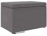 vidaXL Hocker Grau 61 x 41 x 40 cm Kunstleder und Engineering Holz