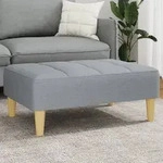 vidaXL Fu&szlig;hocker Hellgrau 77x55x31 cm Stoff