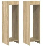 vidaXL Pflanzenst&auml;nder mit Regal 2 pcs Sonoma-Eiche 30 x 30 x 100 cm