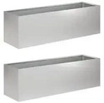 vidaXL Garten-Pflanzgef&auml;&szlig; 2 stk. Silber 100 x 30 x 30 cm