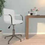 vidaXL B&uuml;rostuhl Drehbar Wei&szlig; Kunstleder