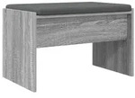 vidaXL Flurbank mit Kissen Graues Sonoma 63 x 38 x 40 cm