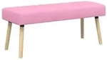 vidaXL Kanalgepolsterte Bank Rosa 110 x 40 x 46 cm Stoff