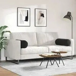vidaXL Bolsterkissen 2 St&uuml;ck Schwarz &Oslash; 25 x 70 cm Cordstoff