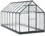 vidaXL Garten Gew&auml;chshaus mit T&uuml;r Anthrazit 183,5 x 423,5 x 207 cm