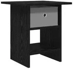 vidaXL Nachttisch Schwarz Eichen-Optik 41 x 40 x 45 cm Holzwerkstoff