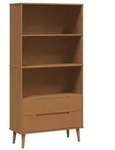 vidaXL B&uuml;cherregal MOLDE 85 x 35 x 170,5 cm Massives Kiefernholz