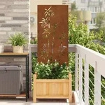 vidaXL Garten dekoratives Panel Rostig 50 x 140 cm Wetterstahl