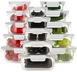 Meal Prep Boxen Glasdosen Set Verschlussdeckel Mikrowelle FE666 White