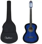 "vidaXL Klassikgitarre f&uuml;r Anf&auml;nger mit Tasche Blau 4/4 39""