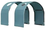 vidaXL Bettunnel 2 pcs Himmelblau 211 x 52,5 x 2 cm Polyester