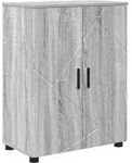vidaXL Badezimmerschrank mit Speicher Graues Sonoma 60 x 35 x 80 cm