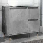 vidaXL Badschrank Betongrau 65x33x60 cm Holzwerkstoff