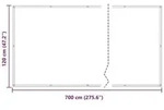 vidaXL Balkonsichtschutz Bordeauxrot 120 x 700 cm