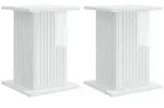 vidaXL Pflanzenst&auml;nder 2 pcs Hochglanz Wei&szlig; 30,5 x 30 x 43 cm