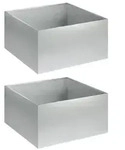 vidaXL Garten-Pflanzgef&auml;&szlig; 2 Stk. Silber 60 x 60 x 30 cm