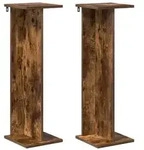 vidaXL Pflanzenst&auml;nder 2 pcs Ger&auml;ucherte Eiche 25 x 25,5 x 80,5 cm