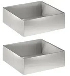 vidaXL Garten-Pflanzgef&auml;&szlig; 2 Stk. Silber 60 x 60 x 20 cm Edelstahl