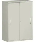 Schiebet&uuml;renschrank Flex S-383502-LL 3OH 800x425x1182mm lichtgrau