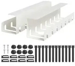 vidaXL Unter dem Schreibtisch Kabelmanagement Tray 2 Stk. Wei&szlig;