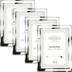 Bilderrahmen Glas Silber Zertifikate Diplome A4 4 St Transparent