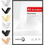 Bilderrahmen Metall Dokumentenrahmen Alu | Schwarz A2(42x59.4cm) 1x