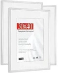 Bilderrahmen 30x40 Passepartout 21x30 Metall Alu | Silber 30x40cm 3x
