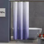 Schmaler Duschvorhang Badewanne Wei&szlig; Lila 100x200cm