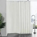 &Uuml;berl&auml;nge Duschvorhang Beige Polyester Antischimmel Wasserabweisend