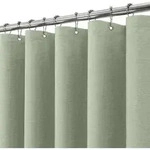 Duschvorhang Wasserdicht Leinen Salbeigr&uuml;n H182 x B275 cm 1er Pack