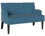 vidaXL Chesterfield Bank Blau 112 x 65,5 x 75 cm Samt