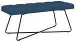 vidaXL Bank mit Knopfheftung Blau 110 x 40 x 46 cm Stoff