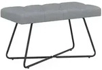 vidaXL Bank mit Knopfheftung Hellgrau 80 x 40 x 46 cm Stoff