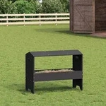 vidaXL Futtertr&ouml;ge f&uuml;r Nutztiere Schwarz 79 x 35 x 62 cm