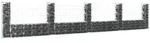 vidaXL Gabionenkorb U-Form mit 5 S&auml;ulen Eisen 500x20x100 cm