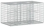 vidaXL Gabionen Hochbeet Silber 100 x 60 x 55 cm Verzinkter Stahl