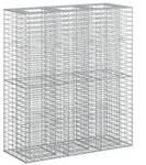 vidaXL Gabionen Hochbeet 2 pcs Silber 130 x 50 x 150 cm
