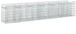 vidaXL Gabionen Hochbeet 2 pcs Silber 300 x 50 x 60 cm