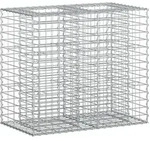 vidaXL Gabionen Hochbeet Silber 90 x 50 x 80 cm Verzinkter Stahl