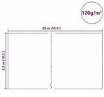 vidaXL Winterschutz fur Pflanzen Wei&szlig; 20 x 3,2 m Vliesstoff