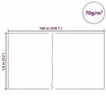vidaXL Winterschutz fur Pflanzen Gr&uuml;n 100 x 1,6 m Vliesstoff