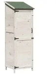 vidaXL Garten Shed Wei&szlig; 59,5 x 56 x 176,5 cm Holzwerkstoff
